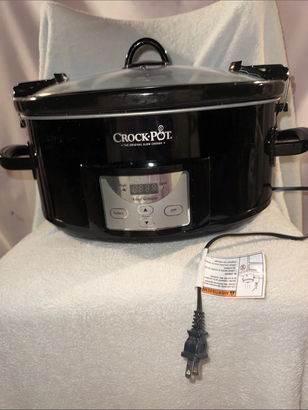 Crock-Pot Programmable 7-Quart Cook & Carry Slow Cooker - Black
